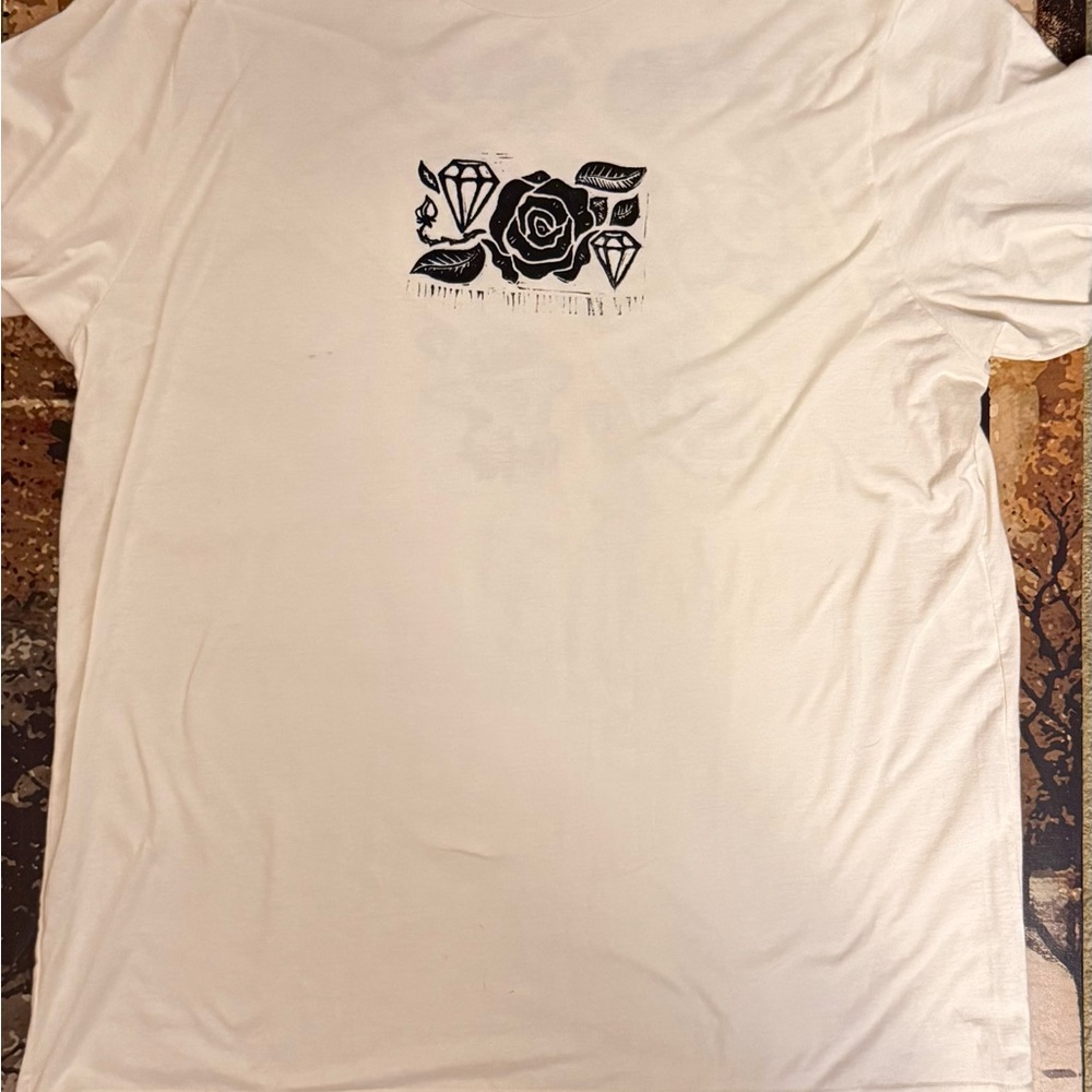 Tultex Cream T-Shirt with Black Graphic